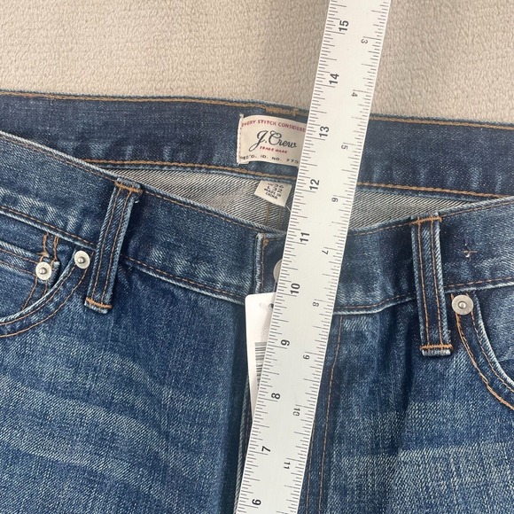 J.CREW 770 Jeans Men 36x31 (Tag 36x32) Indigo Shadow Japanese Rigid Denim NWT - Picture 11 of 14